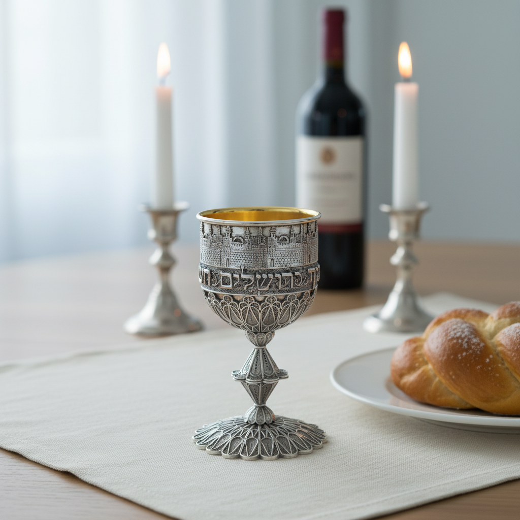 Sterling Silver Kiddush Cups for Shabbat & Holidays