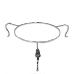 Silver choker necklace with pendant