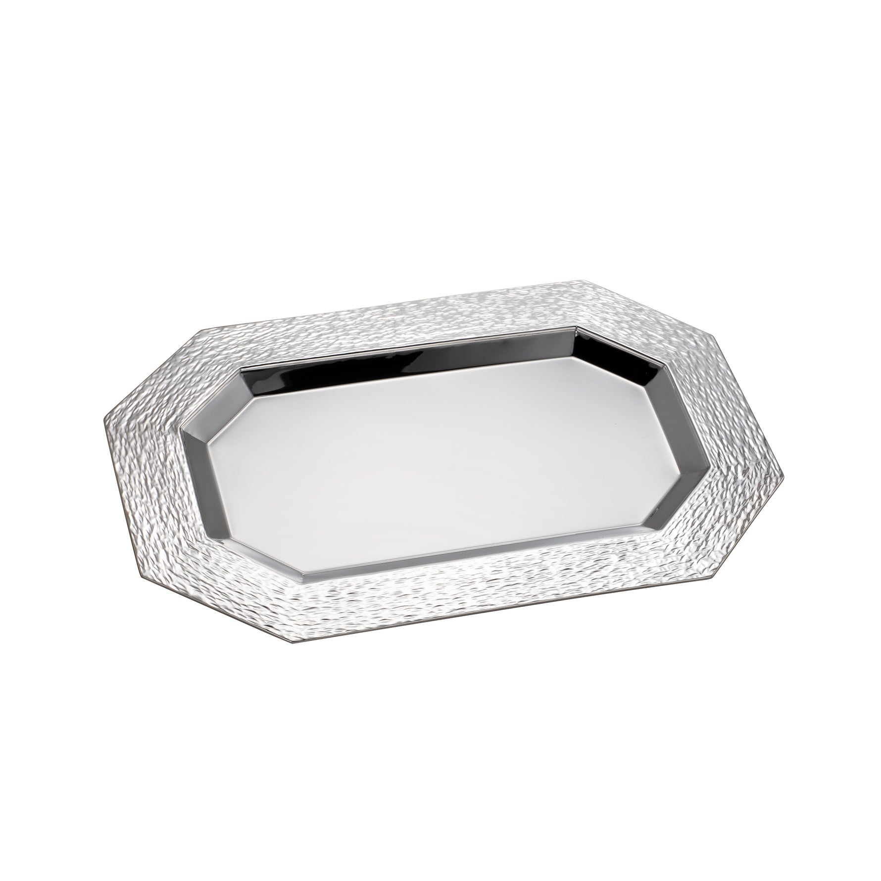 Octagon Silver Serving Tray