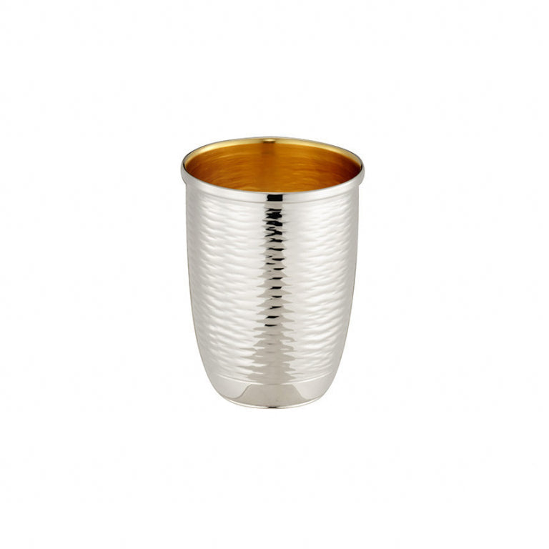 HammeredSilverKiddushCupwithGoldInside