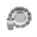 Silver Cup with Floral Tray