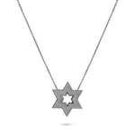 Silver star pendant necklace.