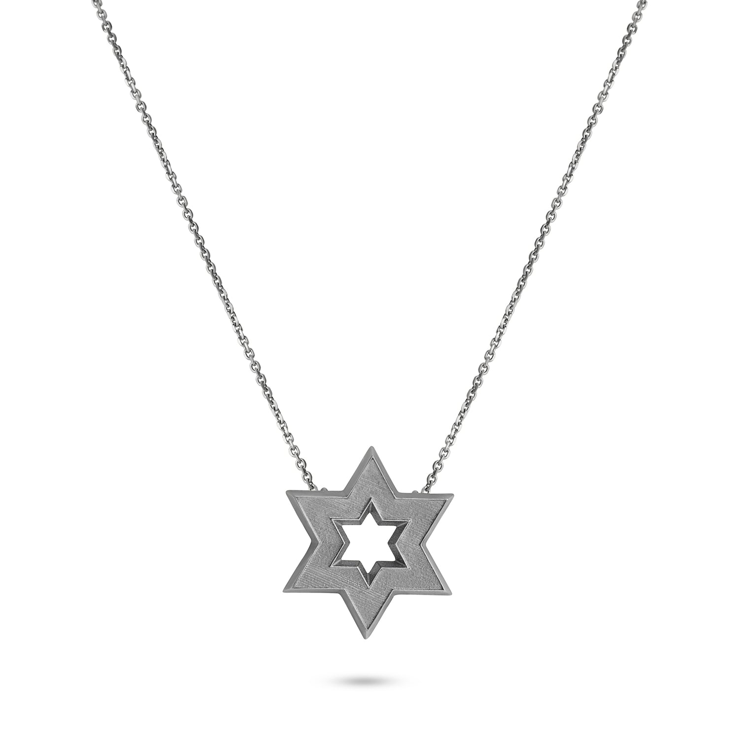 Silver star pendant necklace.