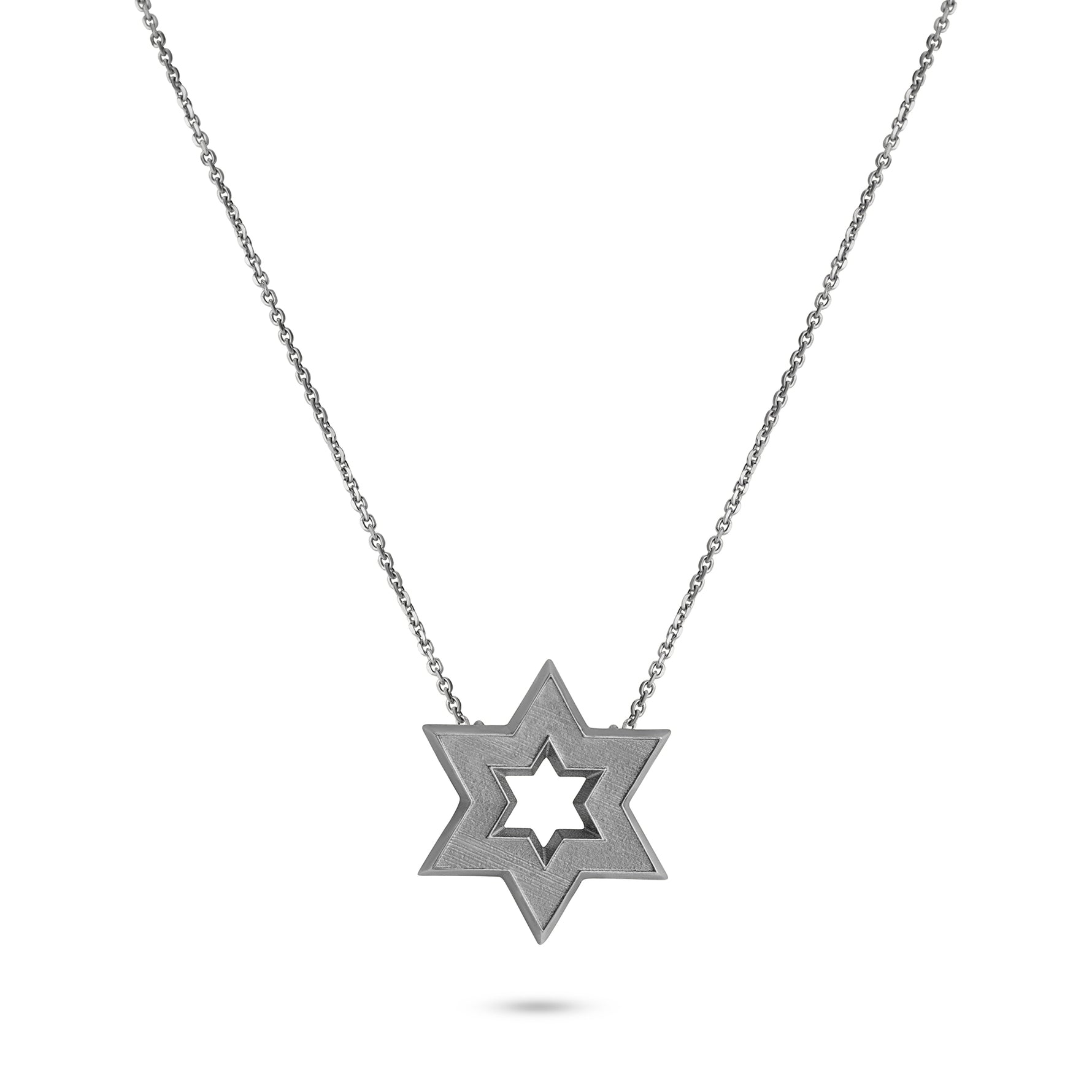 Silver star pendant necklace.