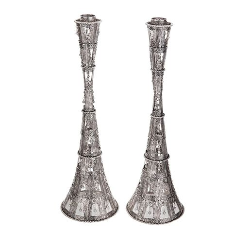 Paris Sterling Silver Tapered Candlesticks