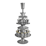 Silver Wine Fountain with 20 Cups