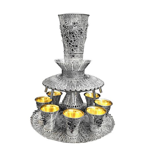 Handcrafted Wine Fountain with Tiers