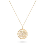 Gold geometric pendant necklace