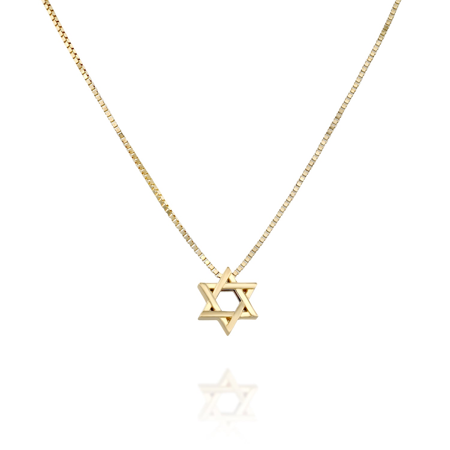 Gold Star of David necklace