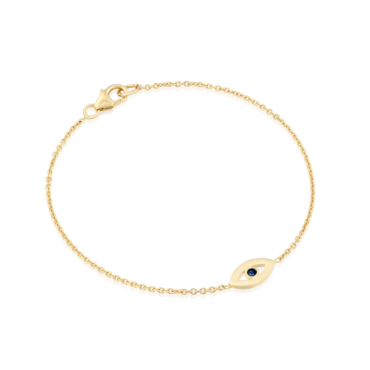 Sapphire evil eye bracelet