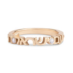 Gold Hebrew diamond ring