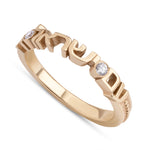 Gold ring with diamond details
