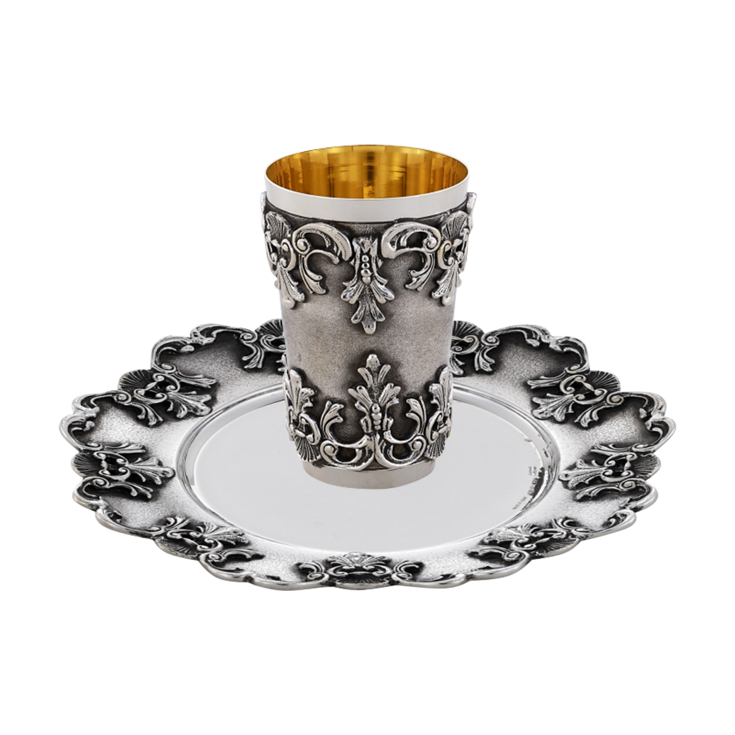 Modern Elegant Kiddush Cup in Silver