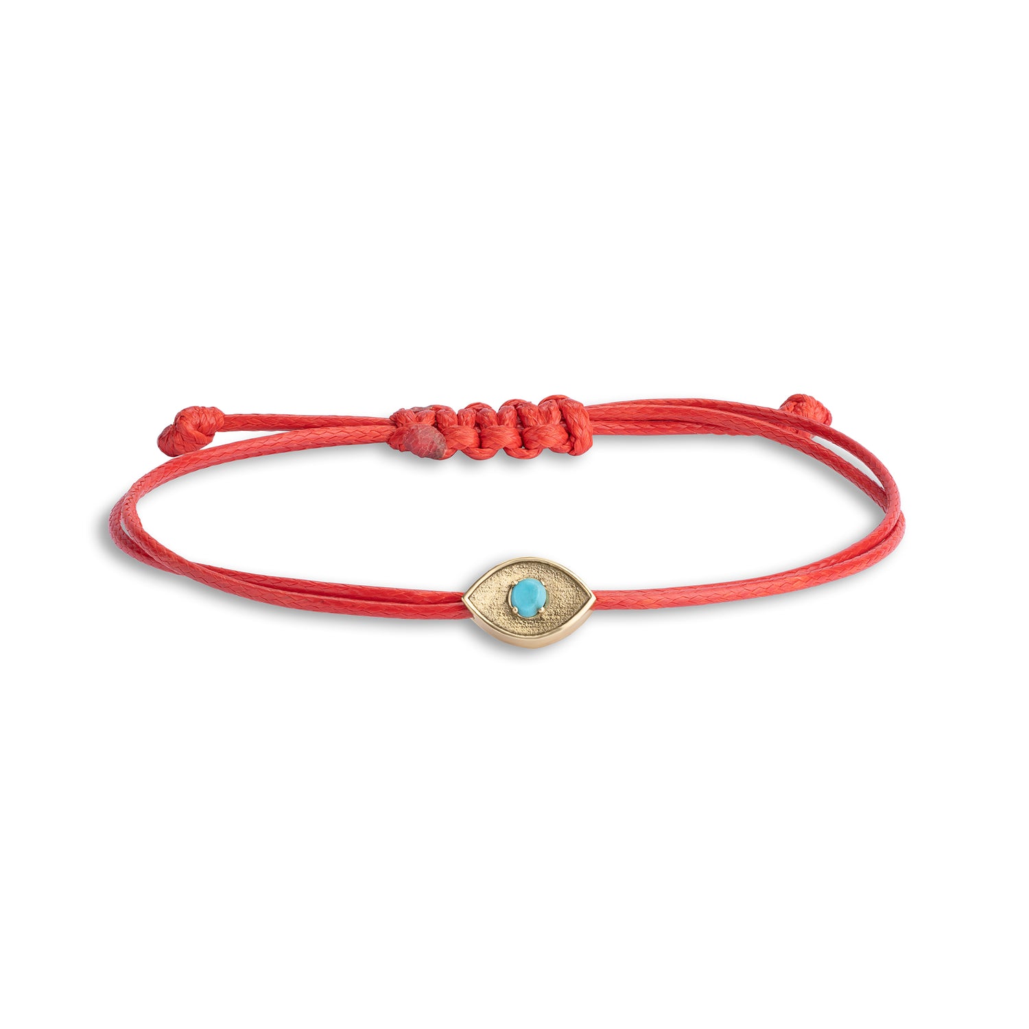 Guardian Circle – 14K Gold Eye & Birthstone Red Thread Bracelet