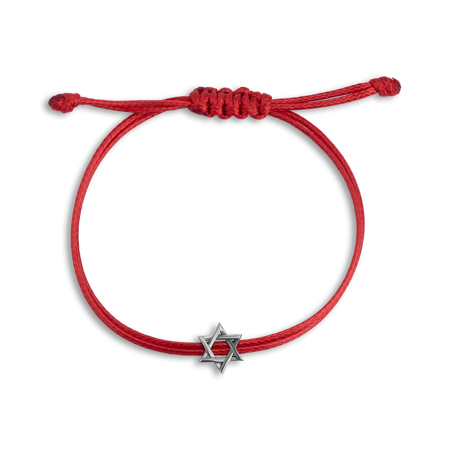 Guiding Thread – 14K Gold Star of David Cord Bracelet