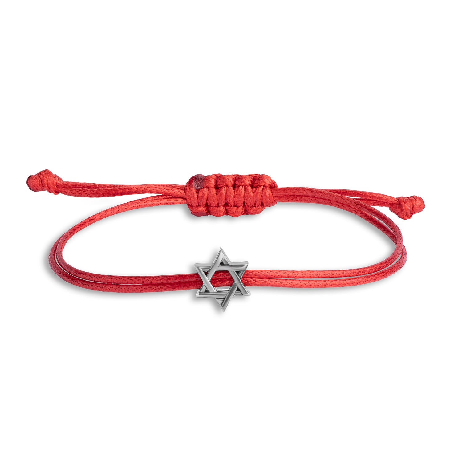 Guiding Thread – 14K Gold Star of David Cord Bracelet