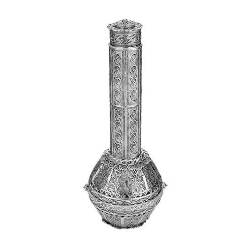 Decorative Silver Wine Bottle – Judaica Design