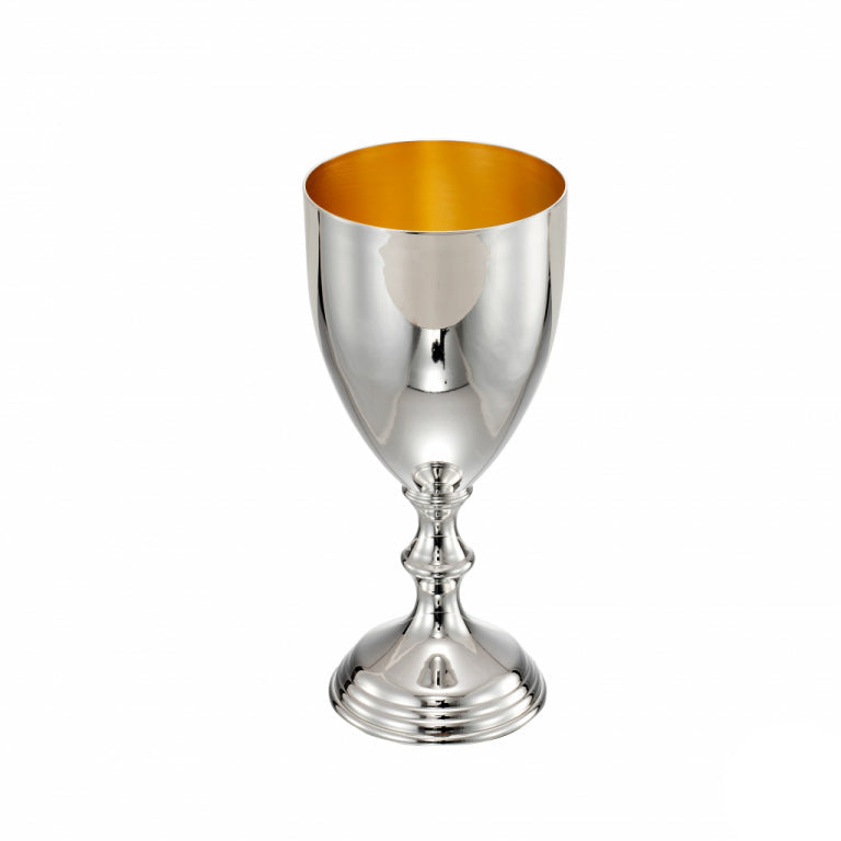 Sterling Silver Wine Cup with Striped Base