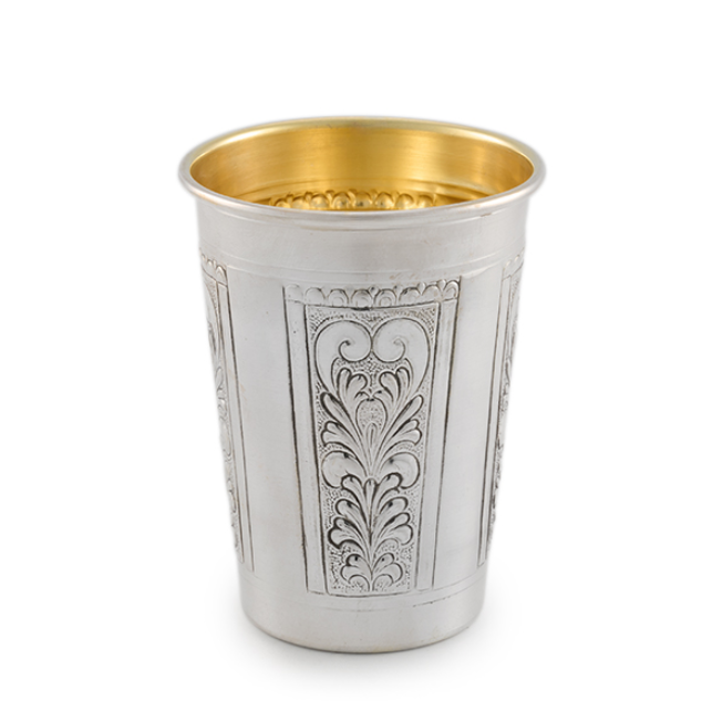 Classic leaf design Kiddush goblet