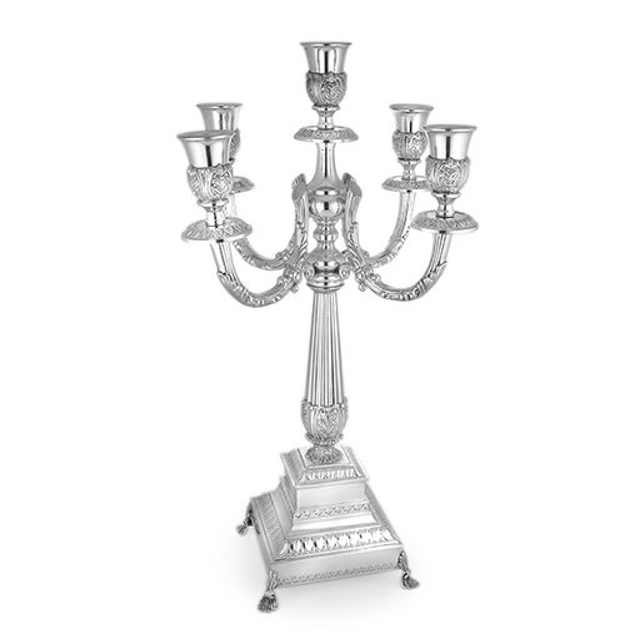  Silver Candelabra- 5 Arms