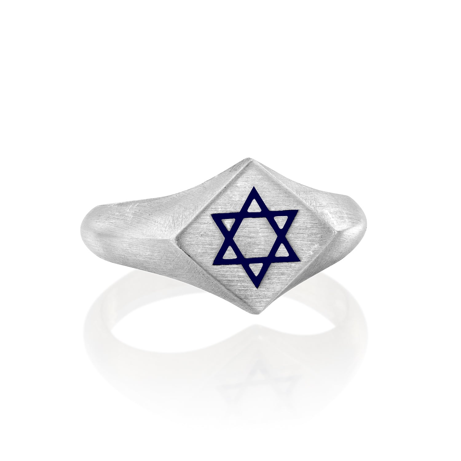 Silver ring with Star of David symbol