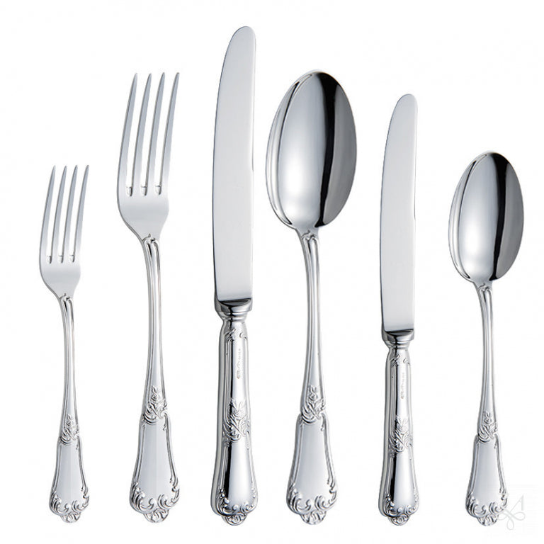 925 Sterling Silver Flatware Set - Collection Floreale 77 pieces Set