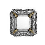 Ornate silver decorative square frame