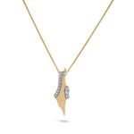 Gold leaf pendant necklace