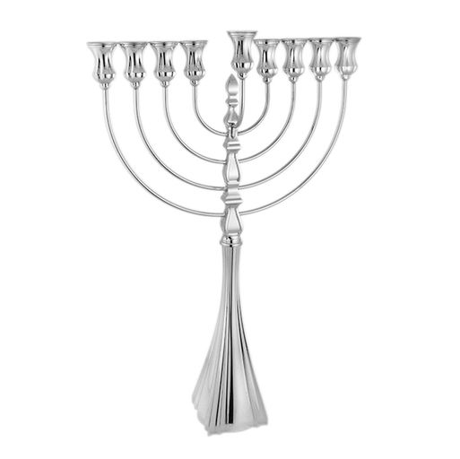 Matan 925 Sterling Silver Menorah- Fan-Shaped Base, Distinctive Design
