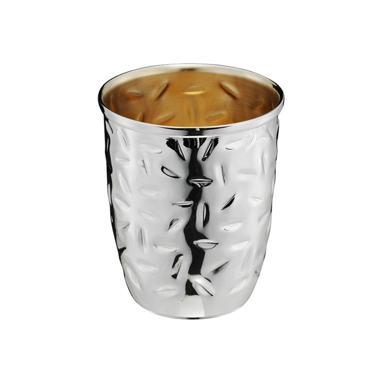 Sterling Silver Coral Motif Kiddush Plate