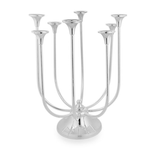 Arbel Sterling Silver Candelabra- 8 Arms, Arched Modern Design