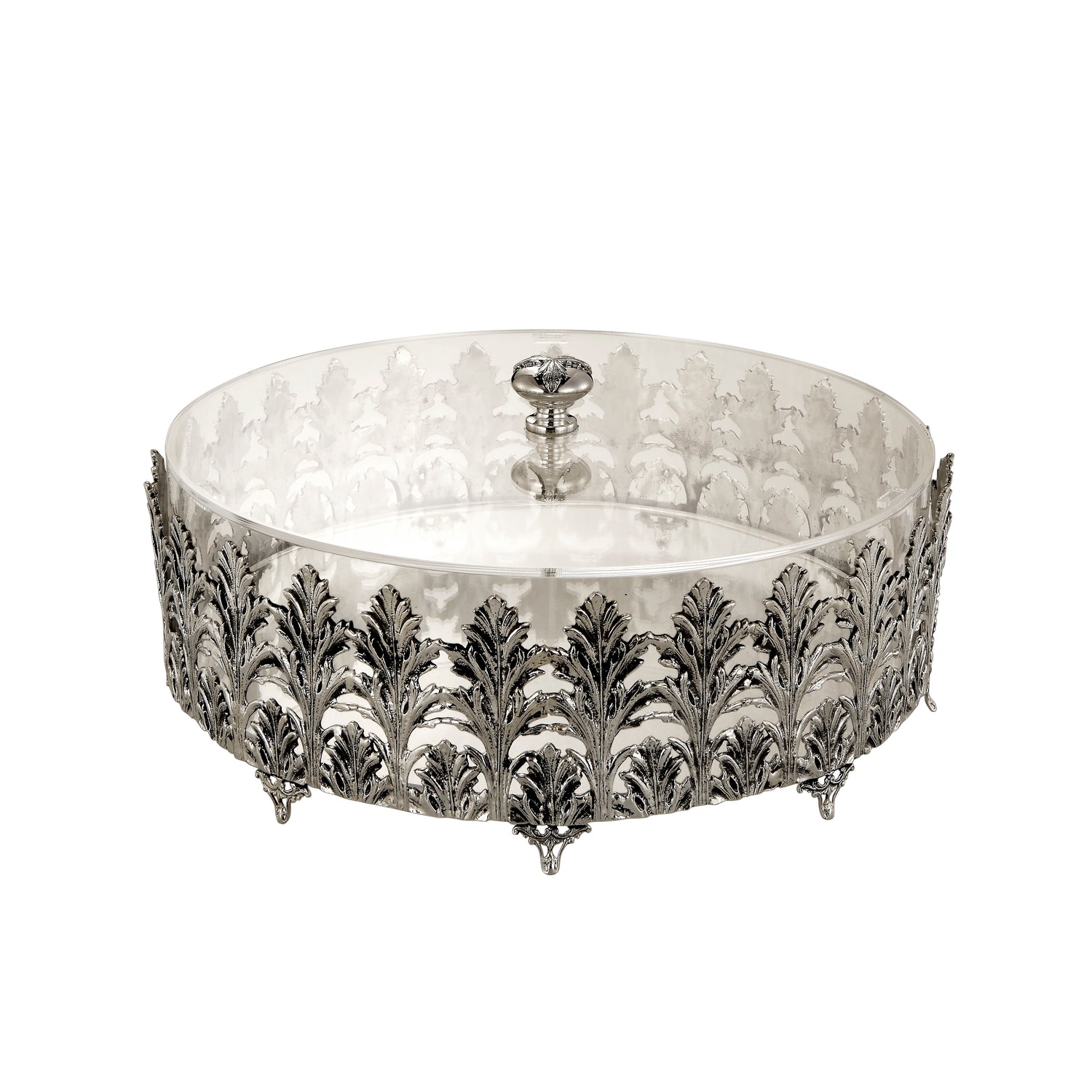 Acanthus Leaf Silver Matza Bowl
