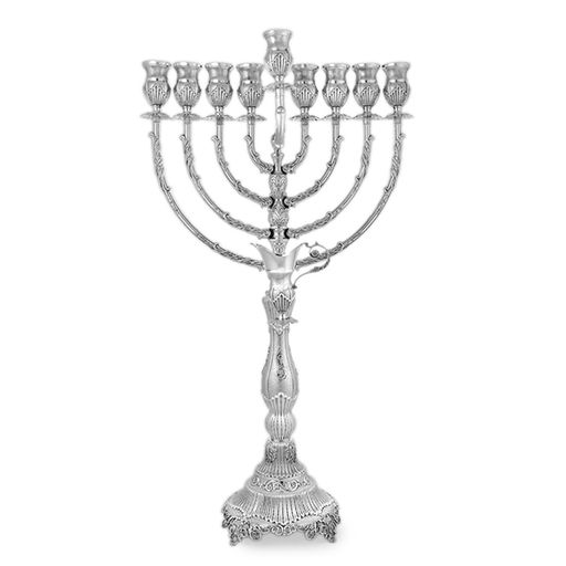 Avraham ornate filigree menorah