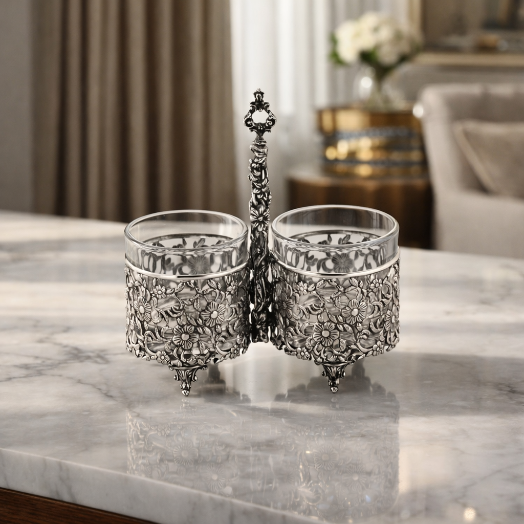 Luxury Double Salt Holder