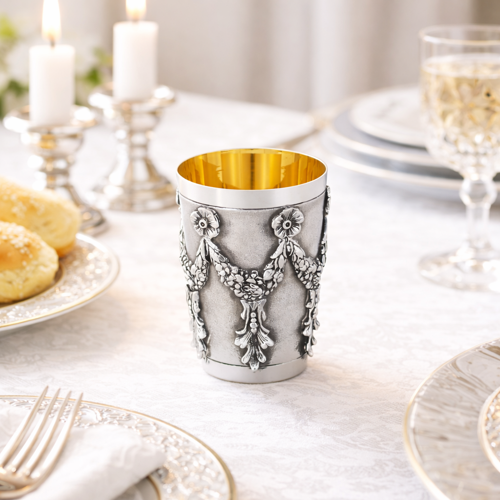 Sleek Kiddush Cup – 925 Sterling Silver