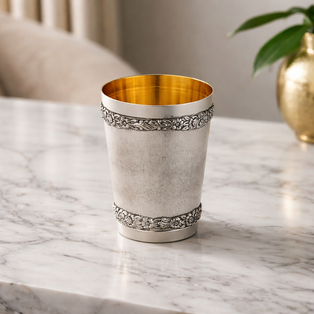 Classic Design Kiddush Cup in Sterling Silver