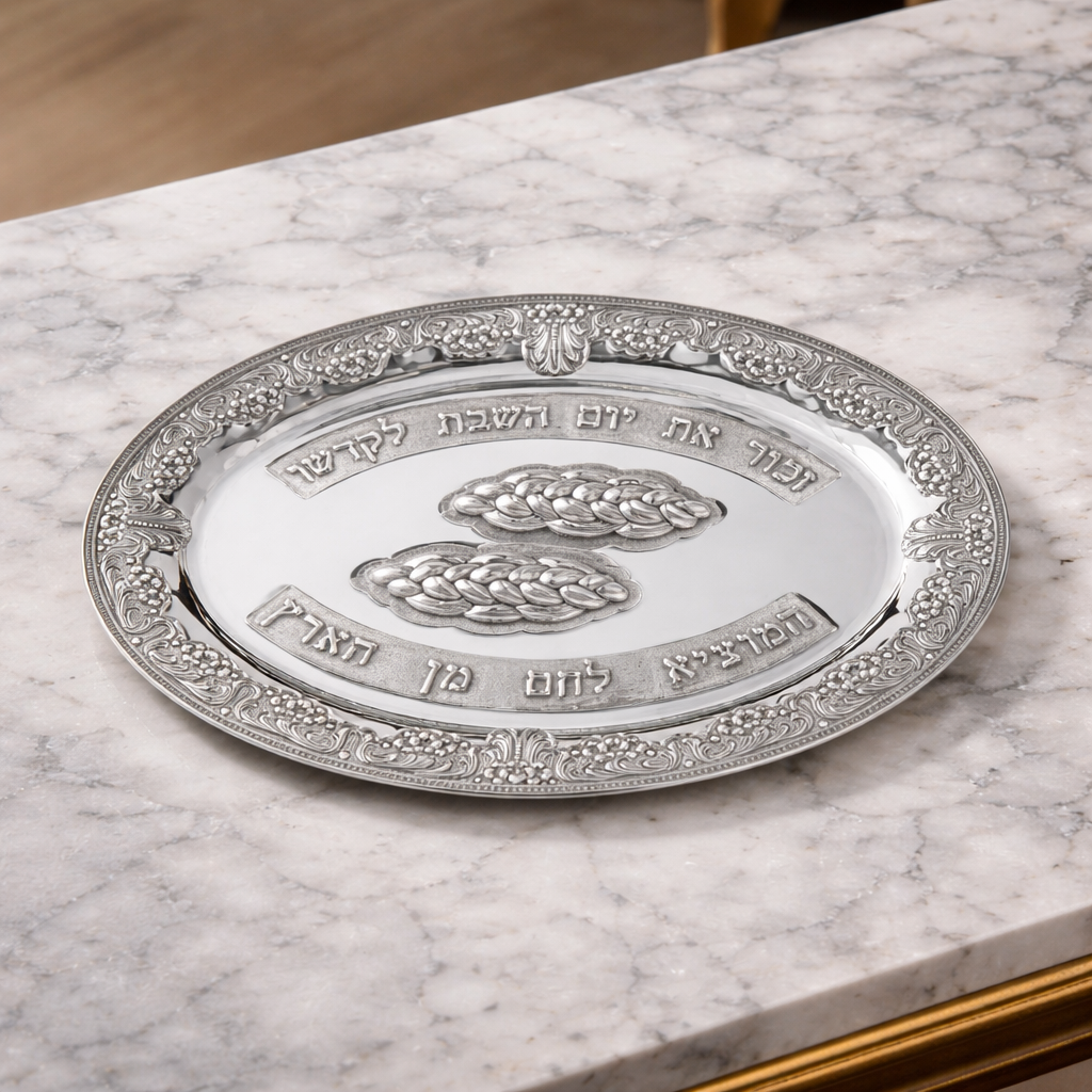 Elegant Classic Challah Oval Tray