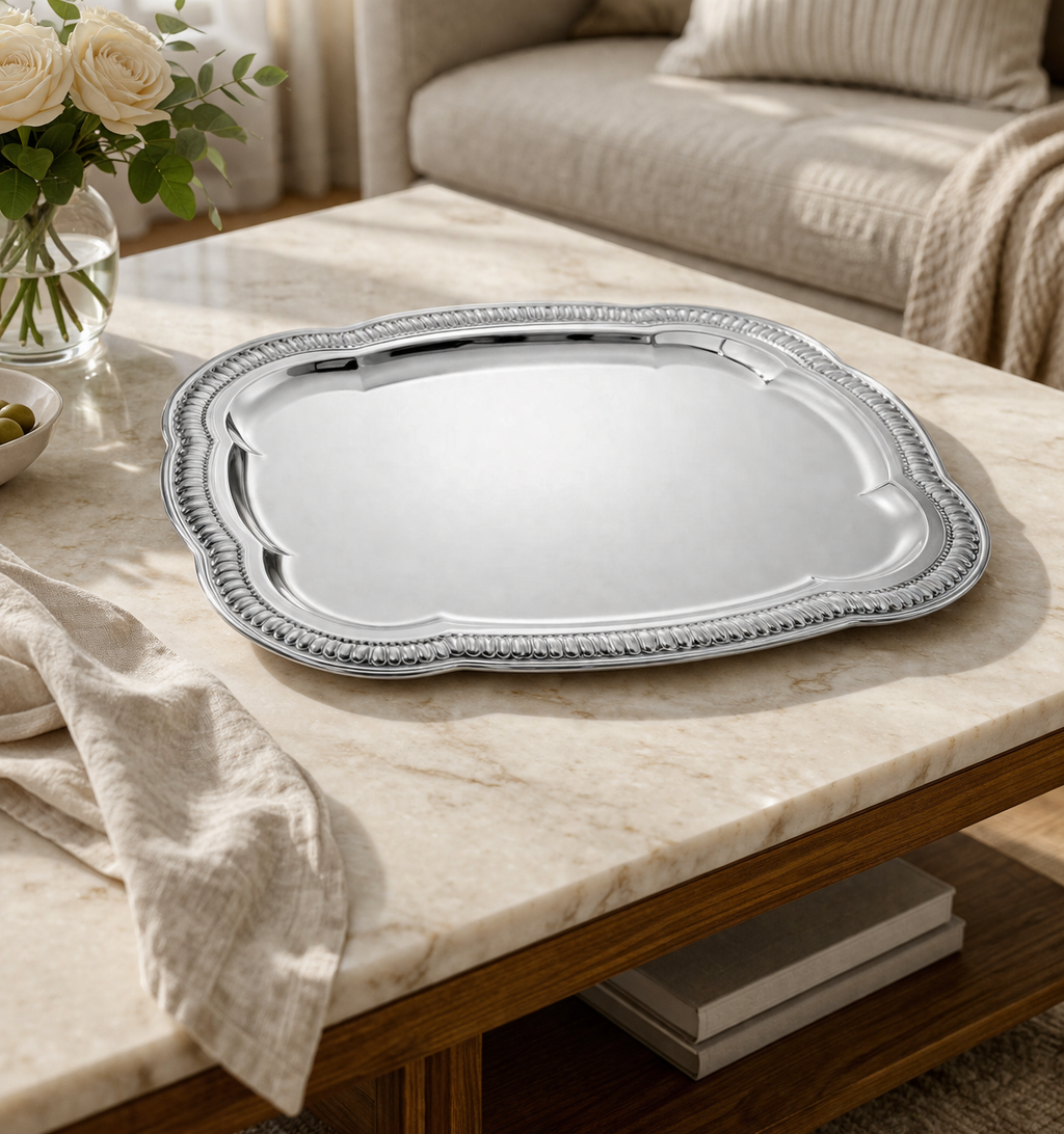 Silver Plated Rectangular Tray