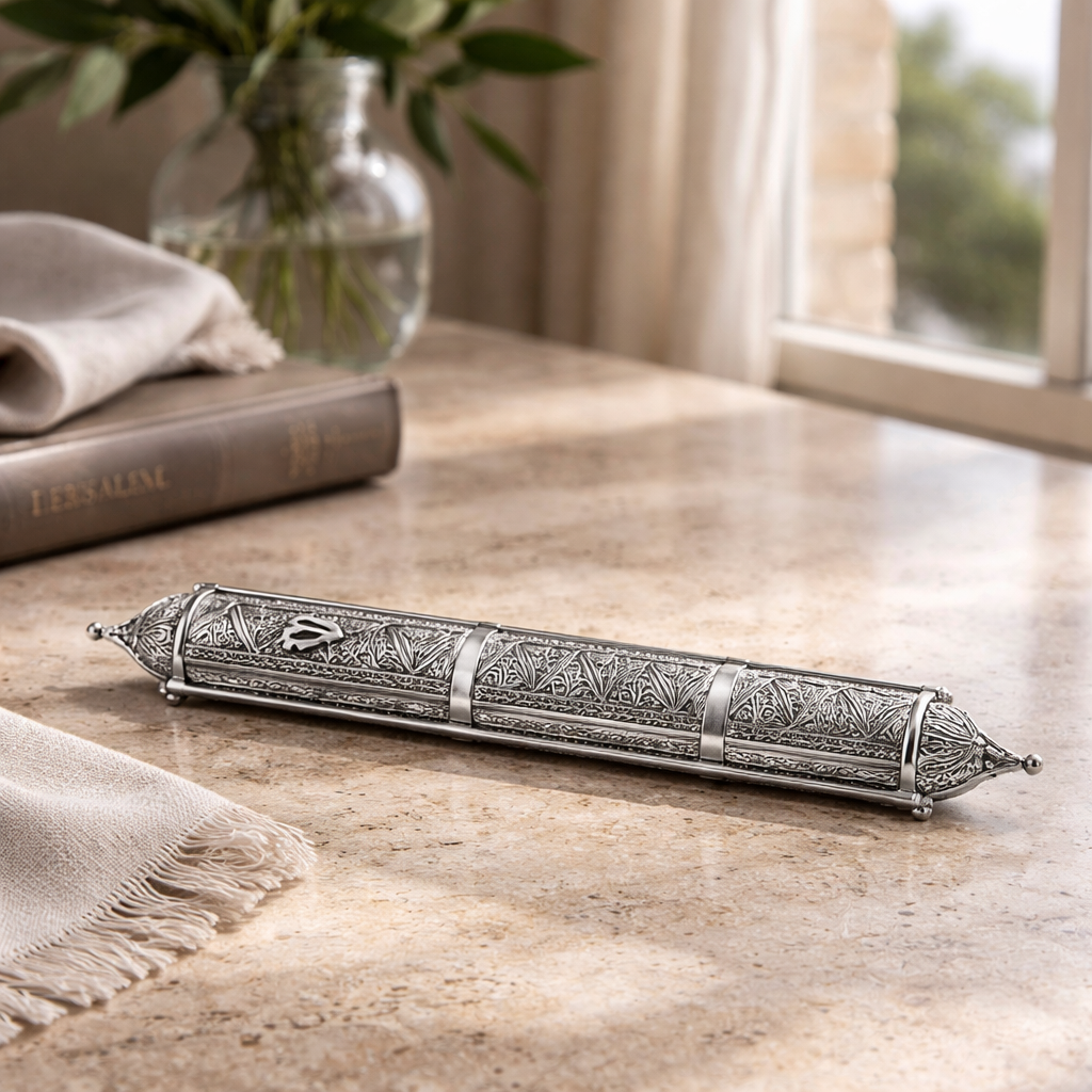 925 Sterling Silver Mezuzah Case- Fits Klaf 28