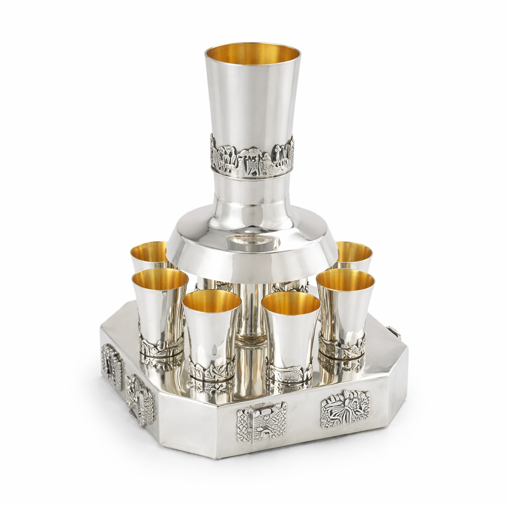 Sterling Silver Wine Fountain for Kiddush