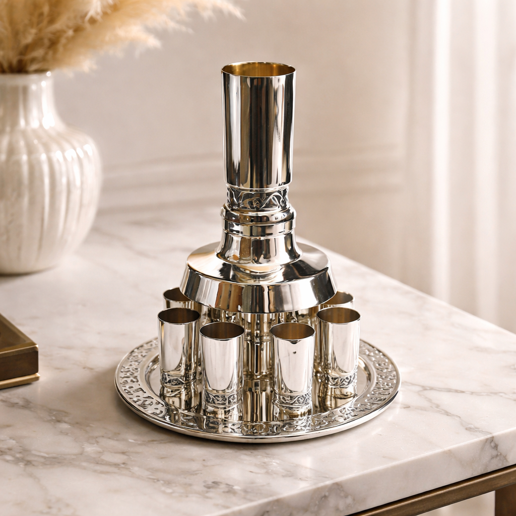 Luxury Wine Fountain Set – 8 Cup Design