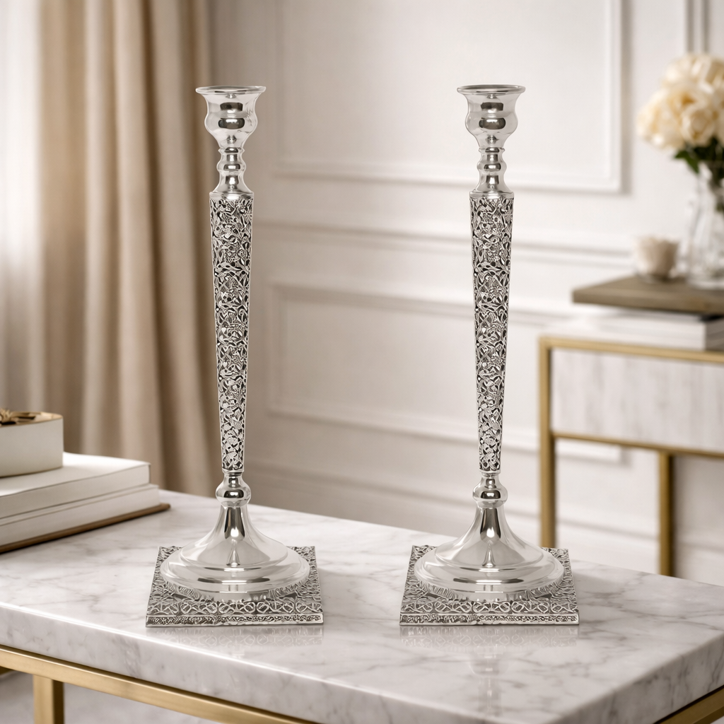 Sterling Silver Candlestick – Classic Design