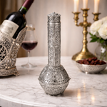 Ornate Judaica Silver Wine Bottle