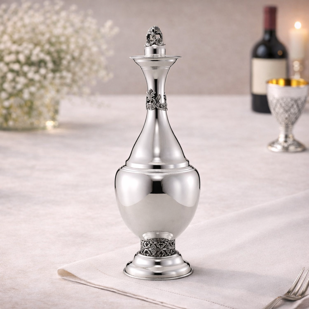 Classic silver cruet bottle