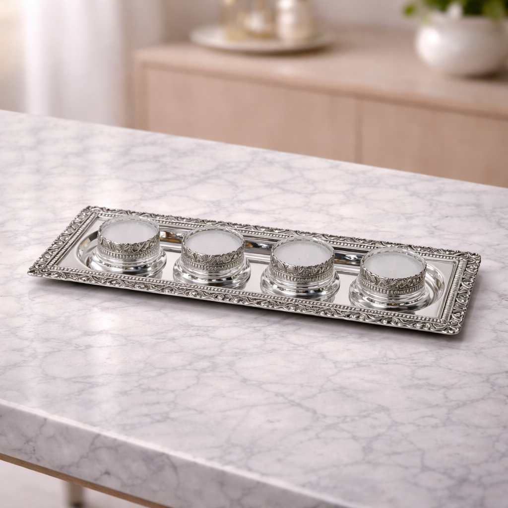 Sterling Silver Presentation Tray with Castings