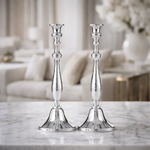 Polished silver candlestick set