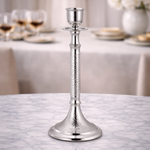 Decorative silver candle stand
