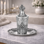 Silver cup set with lid