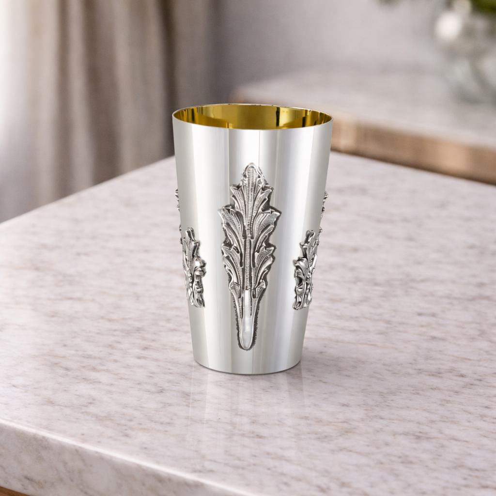 Sterling Silver Acanthus Kiddush Cup