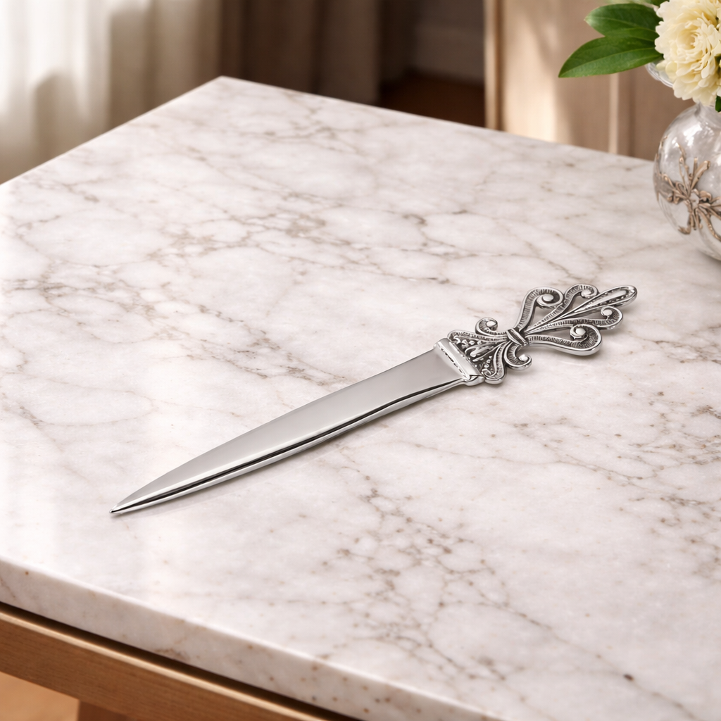 Cast Detail Sterling Silver Letter Opener